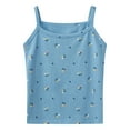 thumbnail image 1 of shoper Little Girls Camisole Soft Tagless Kids Breathable Undershirts Solid Color Tank Top for Summer Toddler Girls Wear Green 120, 1 of 4