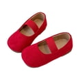 thumbnail image 1 of shoper Mary Jane Ballet Flats for Girls Comfort Wide Fit Flat Shoes Lightweight Non- Casual Walking Shoes Travel Outdoor Loafers (Toddler/LittleKids) Red, 1 of 9