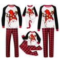thumbnail image 1 of shoper Merry Christmas Matching Family Pajamas Set Print Long Sleeve Pullover Top and Plaid Pants Pjs for Adults, 1 of 4