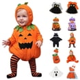 thumbnail image 1 of shoper My First Halloween Outfits Pumpkin Baby Boy Girl Clothes Jumpsuit Bodysuit Romper with Hat, 1 of 9