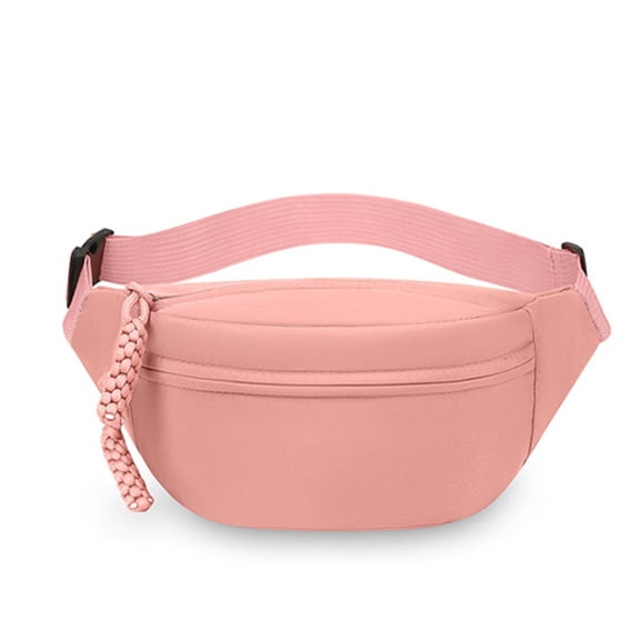 shoper Nylon Casual Waist Pack for Lightweight Versatile Crossbody Sling Outdoor Sports Shoulder Belt Pink