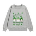 thumbnail image 1 of shoper Saint Patricks Day for Boy and Girl Crewneck Girls St Patricks Day Outfit long-Sleeve T-Shirts Toddler To Big Kid Sizes Grey 80, 1 of 4