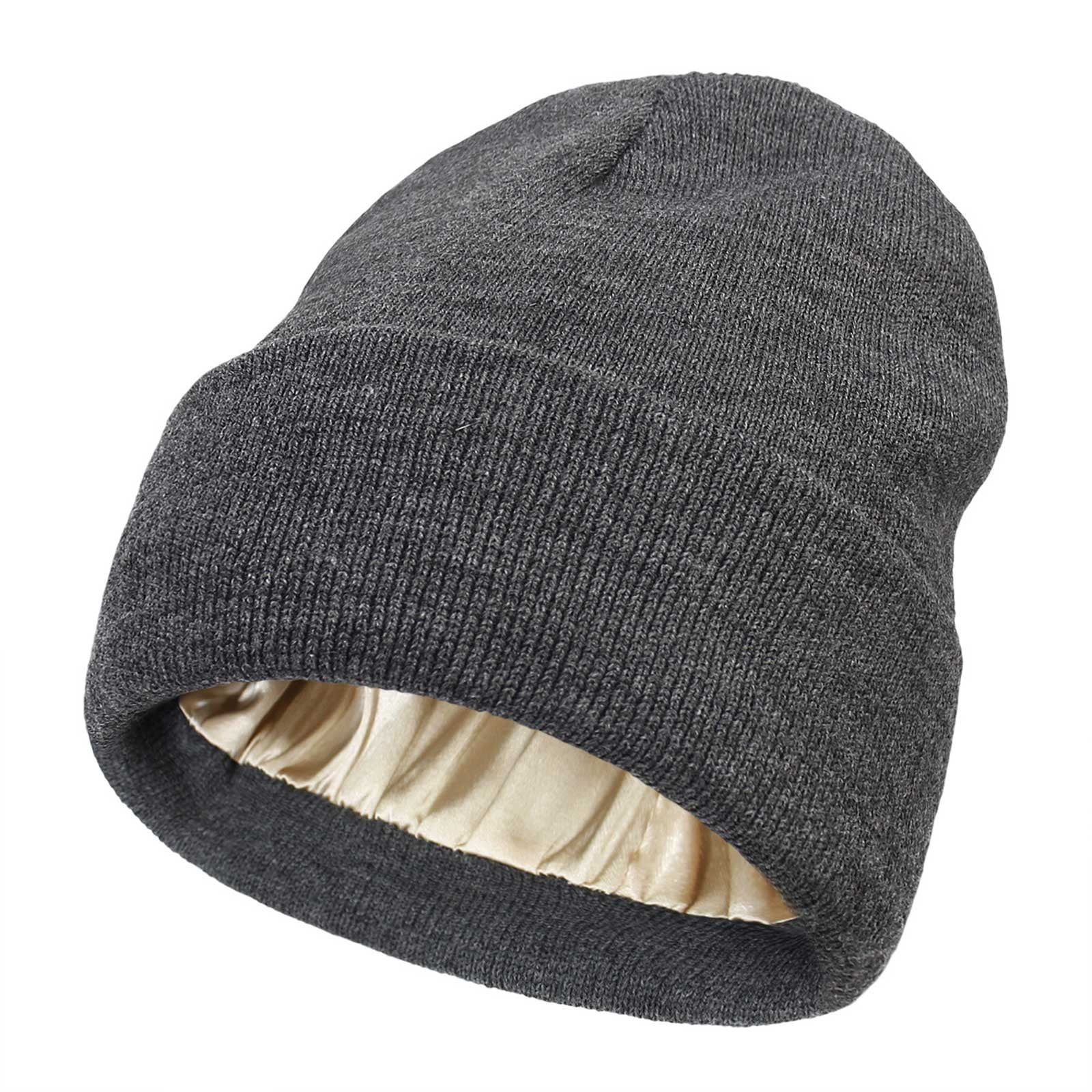 shoper Satin Lined Beanie for Women Reduce Frizz Winter Hats  display picture 1