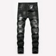 thumbnail image 1 of shoper Skinny Boy's Stretch Comfy Ripped Jeans Stylish Distressed Washed Denim Jeans Pants Boys Trouses Black 12, 1 of 4