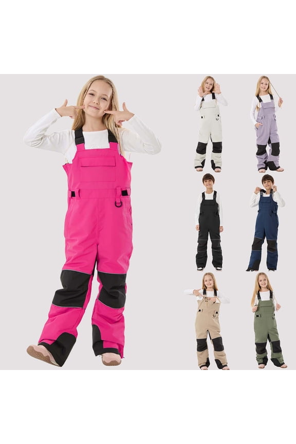 Snow Suits for Girls 4t Winter Coat and Snow Pants Set Windproof Overalls Ski Suits Kid Winter Warmth Snow Suits Khaki 170