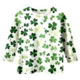 thumbnail image 1 of shoper St. Patrick's long-Sleeved Shirt for Boy and Girl Round Neck Irish Tees for for Boy and Girl long Sleeve St Patrick's Day Clothes for Kids White 150, 1 of 5