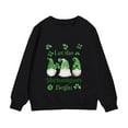 thumbnail image 1 of shoper St Patricks Day Shirt Kids Girl Crew Neck Girls St Patricks Day Outfit long Sleeve T-Shirts Toddler To Big Kid Sizes Black 110, 1 of 4