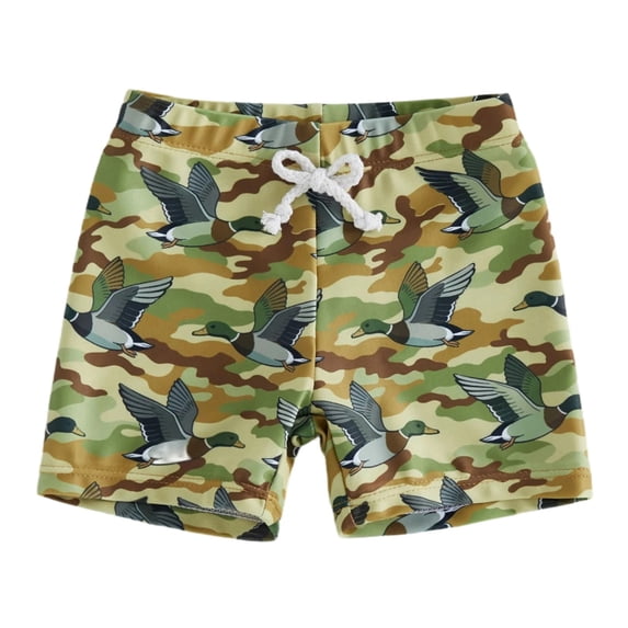 shoper Swim Trunks Kids 5 Boxer Brief Stretch Drawstring Summer Beach Shorts Kids Boys Casual Comfortable Graphic Print Boy Swimsuit Size 14-16 Camouflage 18-24 Months