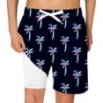 thumbnail image 1 of shoper Swimming Trunks for Boys Size 14-16 with Compression Liner Elastic Waist Drawstring Summer Outdoor Shorts Boys Casual Soft Dinosaurs Ptints Swim Suit for Boys 5t Black 14-16 Years, 1 of 4