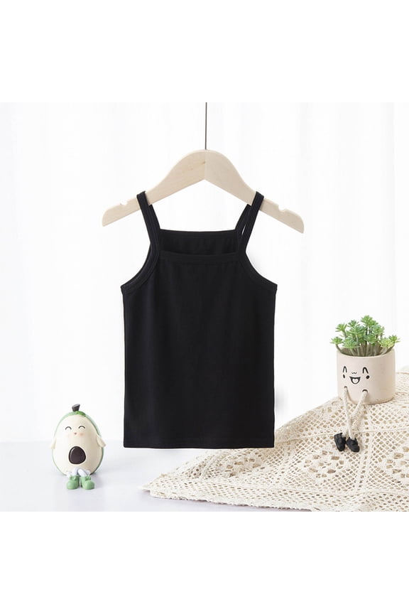 Tank Tops Girls 12-14 Sleeveless Holidays Tops Fashion Casual White Camisole Kids Clothes Girls Size 10-12