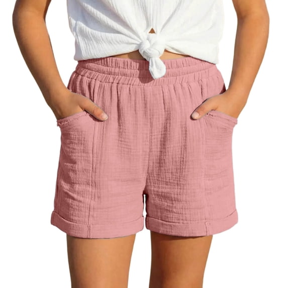 shoper Toddler Girl Shorts 4t, Breathable Summer Play Shorts for Girls with Multiple Pockets Comfortable Casual Toddler and Kids Wear