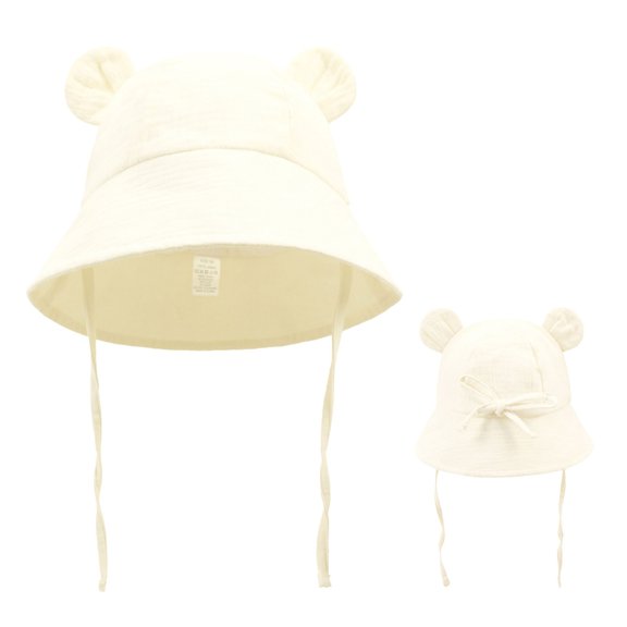 shoper Toddler Hat Girl Wide Brim Print Adjustable Trendy Caps Pool Hat for Girls Boys Toddlers Outdoor Light Yellow XS