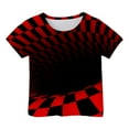 thumbnail image 1 of shoper Toddler Shirt Boys 5t Round Neck Graphic Print Loose Short Sleeve Blouse Tops Boys Summer Clothes Red 140, 1 of 3