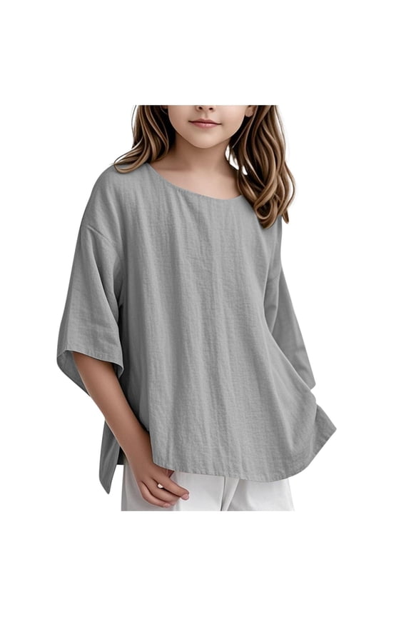 Toddler Shirt Girl 3/4 Sleeve Holidays Tops Fashion T Shirt for Boys and Girls Clothes for Tween Girls