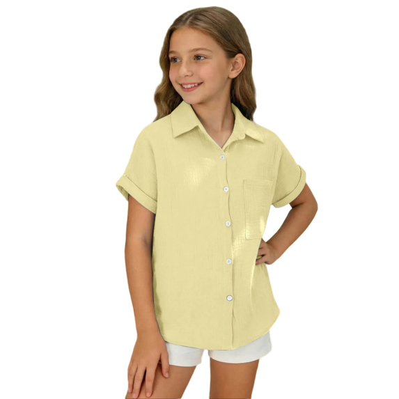 shoper Toddler Tshirts Girls 4t-5t Round Neck Short-Sleeve T-Shirt Soft Tee Shirt Shirts for Kids