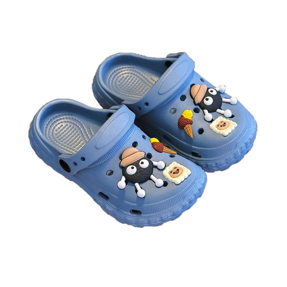 shoper Toddler Water Shoes Size 7 Slide Shoes Print Lightweight Easy on and Off Garden Clogs Kids Home Shoes Blue 30