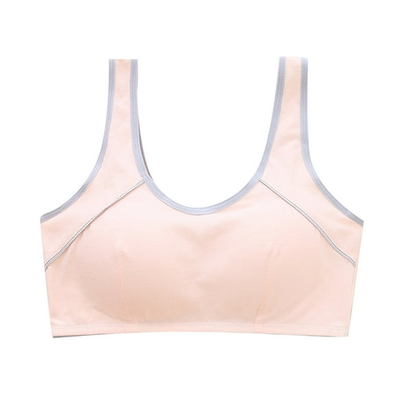 shoper Training Bras for Girls 7-8 No Chafing Soft Fabric Soft Girls' Push-Up Bras for Young Girls with Sensitive Skin Pink 75