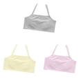 thumbnail image 1 of shoper Training Bras for Girls 8-14 Years Old Tween Girls First Bras Solid Color Soft Cotton Girls Sports Bras with Spaghetti Strap Multipack, 1 of 10
