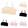 thumbnail image 1 of shoper Training Bras for Girls 8-14 Years Old Tween Girls First Bras Solid Color Soft Cotton Girls Sports Bras with Spaghetti Strap Multipack, 1 of 10