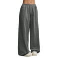 thumbnail image 1 of shoper Wide Leg Sweatpants Women Low Rise Baggy Sweatpants Y2K Drawstring Cotton Lounge Pants Womens Fall Fashion 2026 (Grey,M), 1 of 7