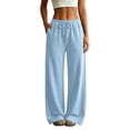 thumbnail image 1 of shoper Wide Leg Sweatpants for Women Low Rise Baggy Casual Y2K Drawstring Lounge Track Pants with Pockets 2026 Fall Winter (Blue,XXL), 1 of 8
