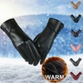 thumbnail image 1 of shoper Winter Leather Gloves for Women, Wool Lined Warm Gloves, Touchscreen Texting Thick Thermal Snow Driving Gloves 2026 Fasion, 1 of 9