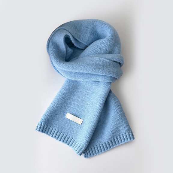 shoper Winter Scarf Wool Scarf Soft Warm Knitted Scarf for Autumn Winter Plain Knitted Scarf Versatile Neck Scarf for Men and Women