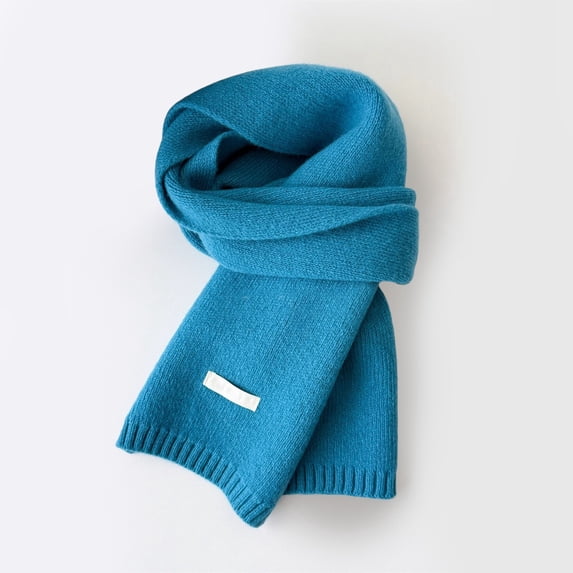 shoper Winter Scarf Wool Scarf Soft Warm Knitted Scarf for Autumn Winter Plain Knitted Scarf Versatile Neck Scarf for Men and Women