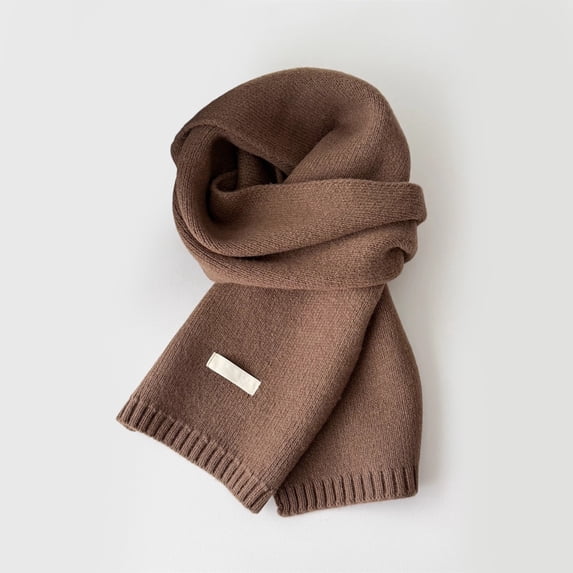 shoper Winter Scarf Wool Scarf Soft Warm Knitted Scarf for Autumn Winter Plain Knitted Scarf Versatile Neck Scarf for Men and Women