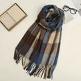 thumbnail image 1 of shoper Winter Scarf for Women, Winter Warm Plaid Scarves, Soft Blanket Scarf with Tassel, 1 of 3