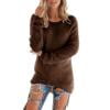 thumbnail image 1 of shoper Women's Long Sleeve Fluffy Fuzzy Sweaters Casual Crewneck Pullover Long Sleeve Soft Fuzzy Sweater Winter Clothes 2025 Loose Knit Pullovers Mohair Jumper, 1 of 6