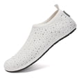 thumbnail image 1 of shoper Womens Barefoot Water Shoes Rhinestone Glitter Travel House Slippers for Indoor and Outdoor Aqua Socks Sneakers for Beach Swim Surf Yoga Dancing Camping White 7-7.5, 1 of 9