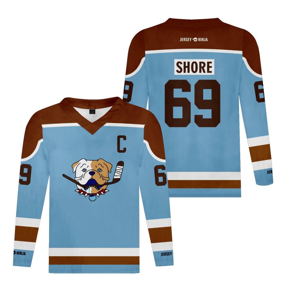 shoresy jersey property of sudbury bulldogs sweater movie cosplay ice