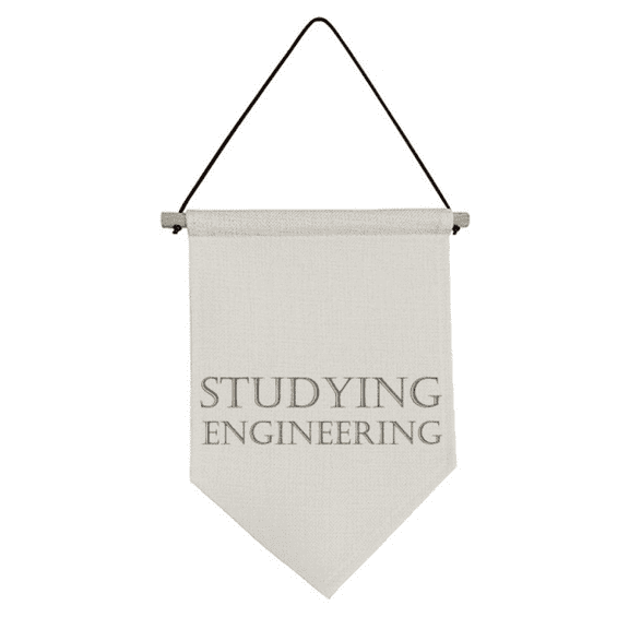 short phrase studying enginee Canvas Flag Hanging Wall Art Decor Banner