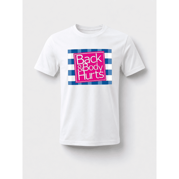 short sleeve shirt elaxed Fit Graphic T Shirt for Men - Casual Short Sleeve Tee with Funny 'Back And Body Hurts' Print for Summer, Spring