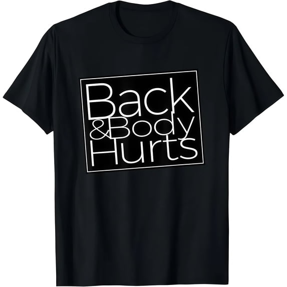 short sleeve shirt elaxed Fit Graphic T Shirt for Men - Casual Short Sleeve Tee with Funny 'Back And Body Hurts' Print for Summer, Spring