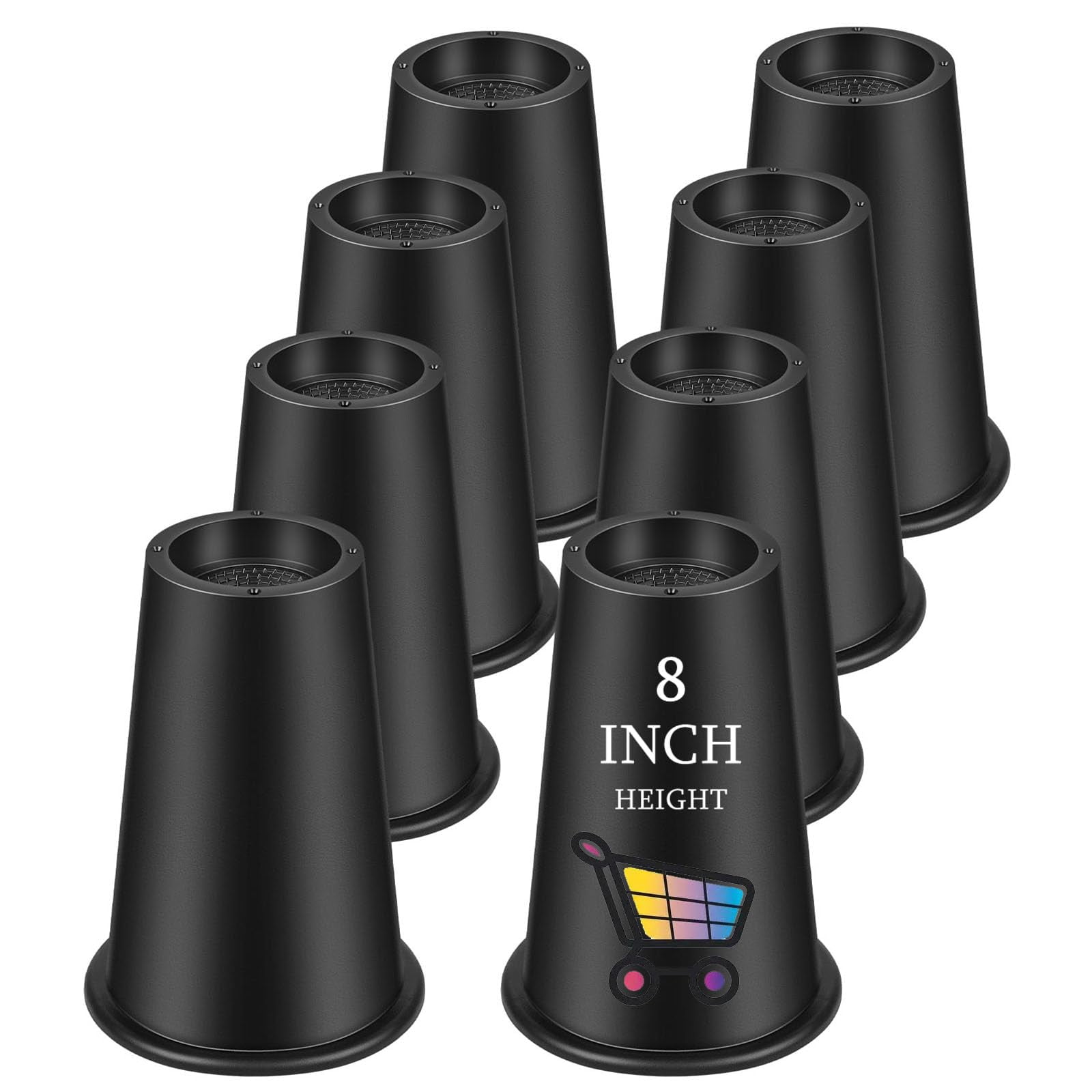 shouwuhho Bed Risers 8 Inch, Heavy Duty Round Furniture Risers Lifts 14 ...