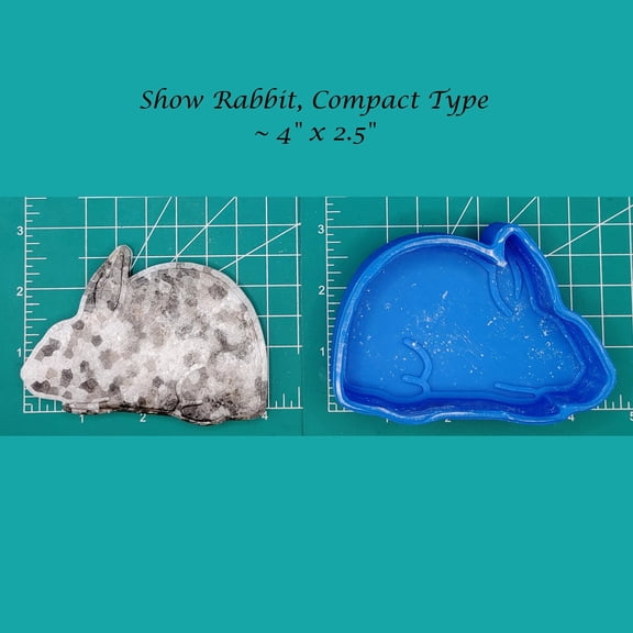 show rabbit - compact type - silicone freshie mold