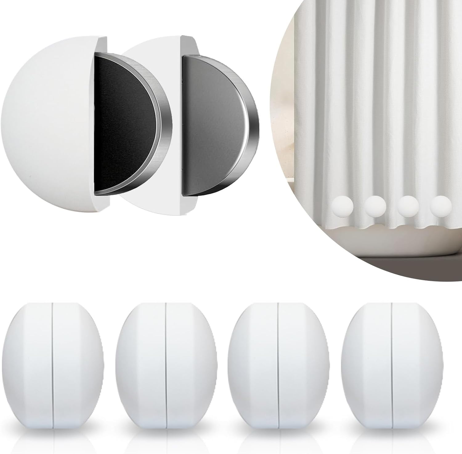 shower curtain weights bottom, 360° silicone covered heavy shower ...
