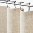 thumbnail image 1 of Linen Shower Curtain Beige Boho Farmhouse Shower Curtains for Bathroom Natural Cloth Cotton Fabric Liner Cream 72 x 72 Inch Modern, 1 of 7