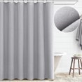 thumbnail image 1 of Light Gray Shower Curtains for Bathroom Natural Cotton Cloth Fabric Farmhouse Boho Shower Curtain 72"*72", 1 of 7