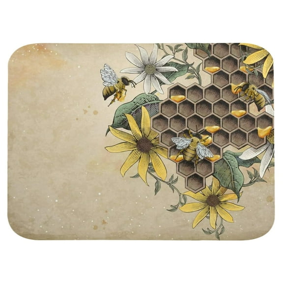 shpwfbe home decor bathroom rugs bee festival decoration door mat anti-slip bottom indoor outdoor carpet bee decor