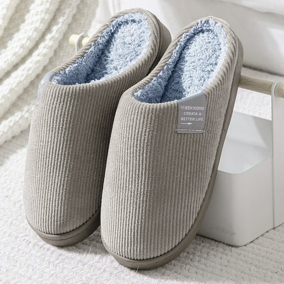 shpwfbe mens slippers for house warm slip soft plush flop flip onshoesslippers