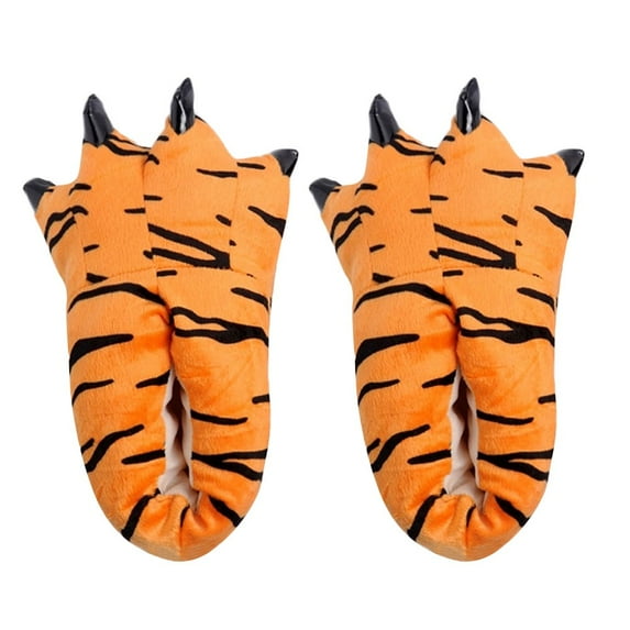 shpwfbe slippers adult plush indoor funny animal paw monster claw shoes for women womens slippers