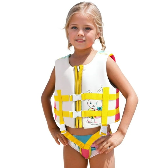 shqvo Baby Life Jackets 0-3 Months High-Buoyancy Print Adjustable Strap Life Vest for Kids Secure Kids Water Outdoor Swim Vest