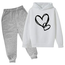 shqvo Baby Outfits Boy Letter Print Lightweight Long Sleeve Hoodie Pullover Sweatshirt Tracksuit Jogger Sweatpants Kids Fall Winter Tracksuits Outfits 2 Piece Set