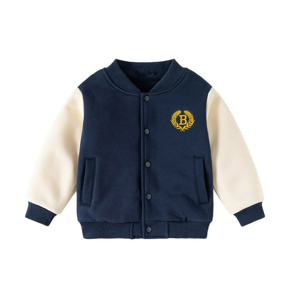 shqvo Boys Baseball Jacket Knit Cardigan Coat For Toddler Kids Comfortable Soft Casual Outerwear Lightweight Stylish Spring Fall Winter