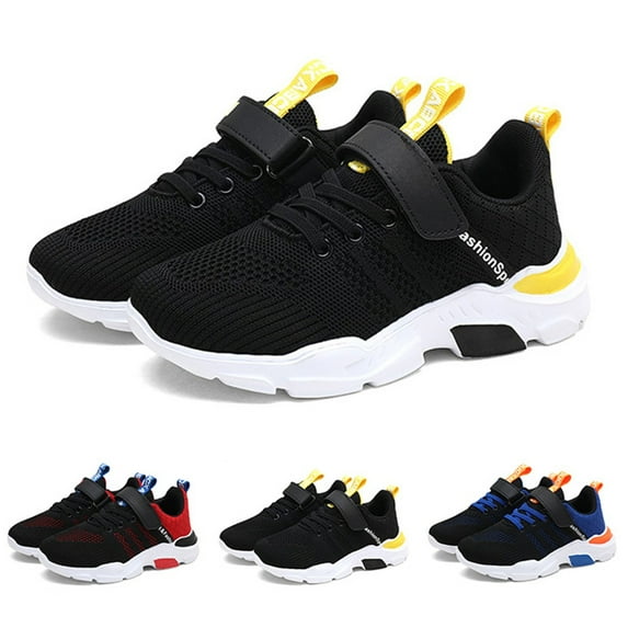 shqvo Boys Girls Tennis Shoes, Kids Lightweight Sneakers Breathable Lace-up Sports Running School Athletic Shoes for Toddler/Little Kid/Big Kid