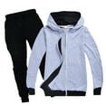 thumbnail image 1 of shqvo Boys Outfits 5t Letters Printed Active Long Sleeve Hoodie Pullover Tops and Pants Kids Fall Winter Tracksuits Outfits 2 Piece Set, 1 of 5