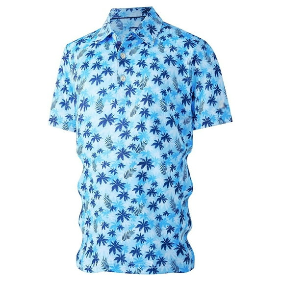 shqvo Boys Polo Shirts Short Sleeve Performance Stretch Funny Print Active Tops Casual Collared Golf T Shirt for Big Boy Teen Summer Beach Clothes